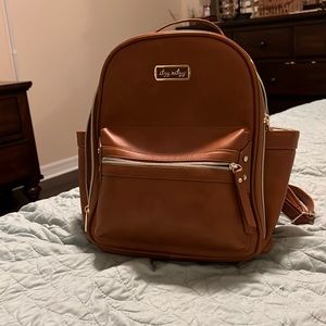 Itzy Ritzy Mini Diaper Bag- cognac